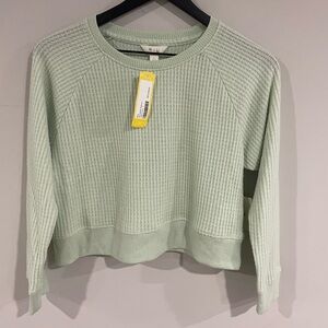 Green waffle long sleeve size large still has tags